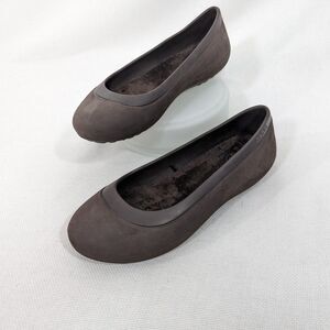 Crocs Mammoth Ballet Flat Slip On Faux Fur Lined Shoes Women’s Size 7‎ Brown